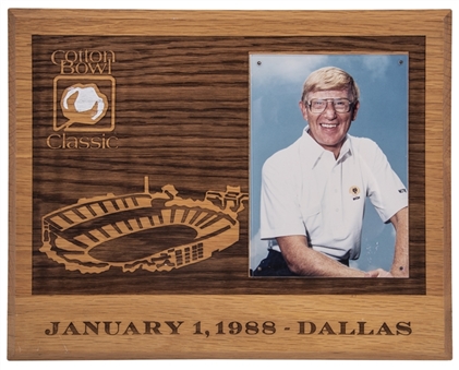 1988 Lou Holtz Cotton Bowl Classic Plaque (Holtz LOA)